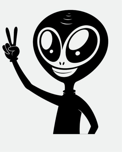 Aliens Silhouette SVG Perfect for Sci-Fi Crafts