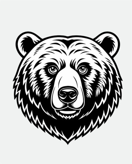 Bear Head SVG Wildlife Animal Design for Crafts