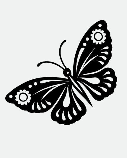 Floral Butterfly SVG Beautiful Insect Design for Cricut