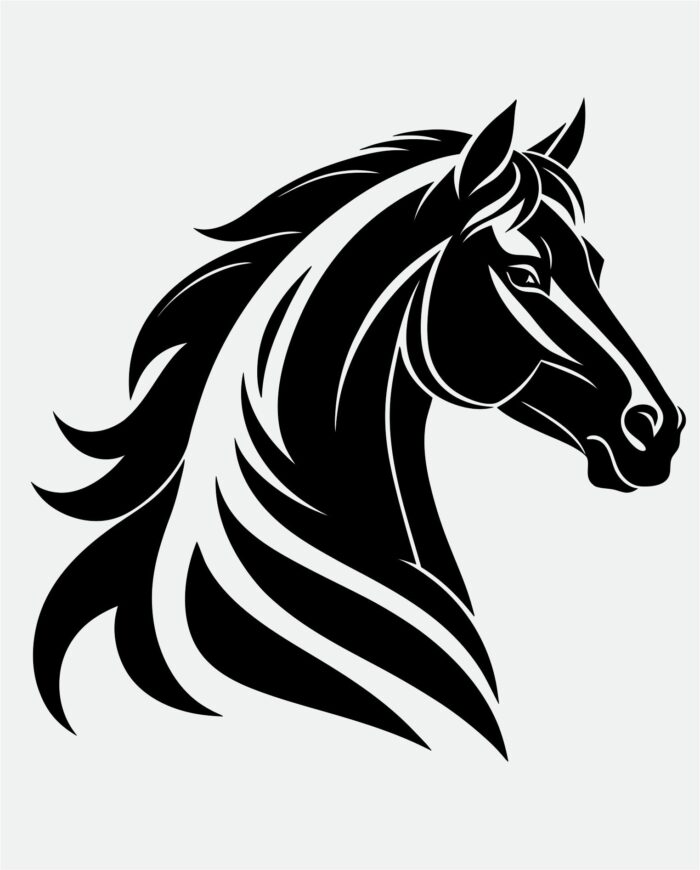 Horse Silhouette SVG Elegant Animal Design for Cricut