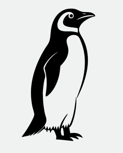 Penguin Clip Art Black and White Free & Printable Designs