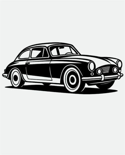 Silhouette Classic Car SVG Free Vintage Car Design for DIY Crafts