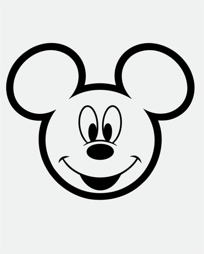 Free Mickey Head Outline SVG | DIY Craft Designs